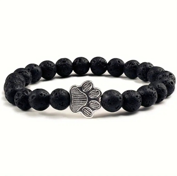 Paw Print Charm Beaded Bracelet - Picture 1 of 1